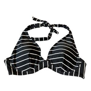 Old Navy Black Stripe Bikini Swim Top